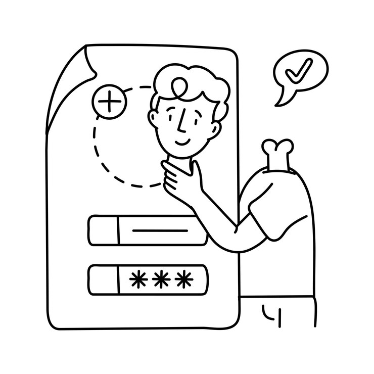 Vector ilustración del contorno vectorial de actualización de perfil del archivo eps 10