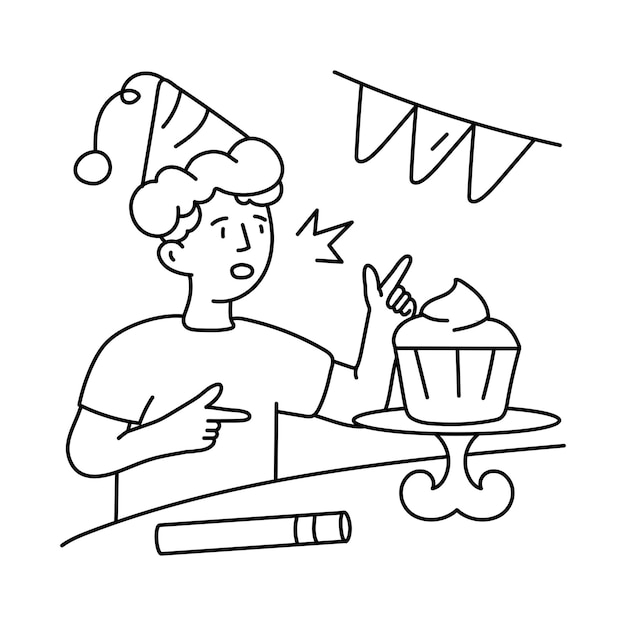 Ilustración del contorno vectorial de la Torre Cupcake en el archivo EPS 10