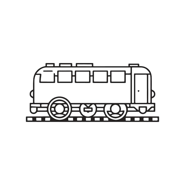 Ilustración del contorno vectorial del tren