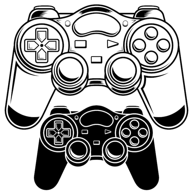 Vector ilustración del controlador de videojuegos
