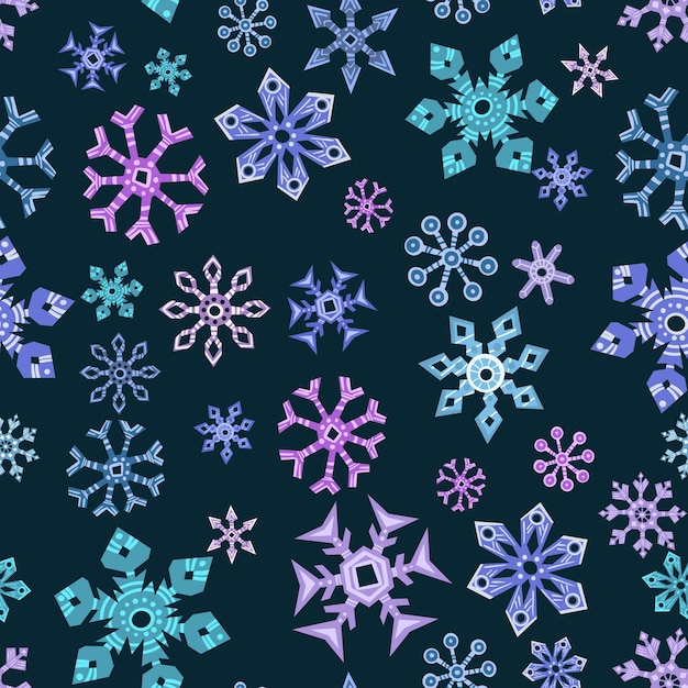 Vector ilustración de copo de nieve pattern.vector de navidad