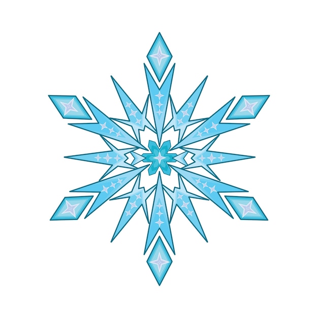 Ilustración de un copo de nieve