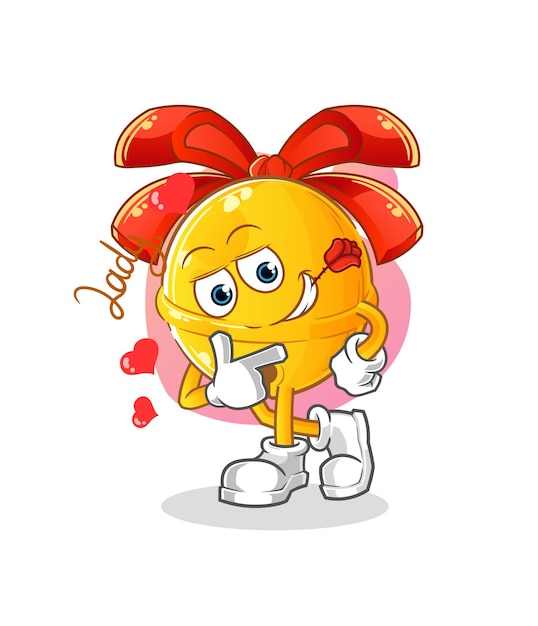 Ilustración de coqueteo de cascabel. vector de personaje