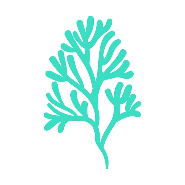 Ilustración de coral plano sobre un fondo blanco