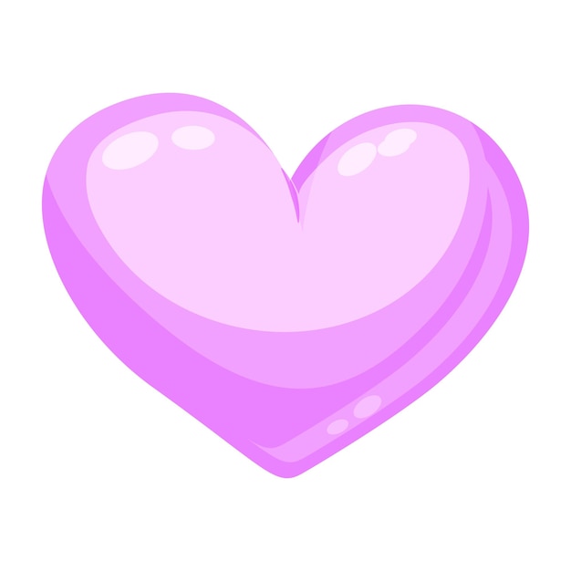 Ilustración de corazón dibujada a mano sobre un fondo blanco
