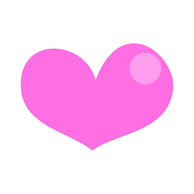 Ilustración de corazón dibujada a mano sobre un fondo blanco