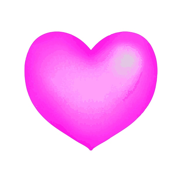 Ilustración de corazón dibujada a mano sobre un fondo blanco