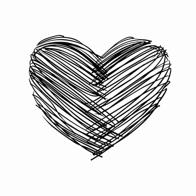 Ilustración de corazón dibujada a mano