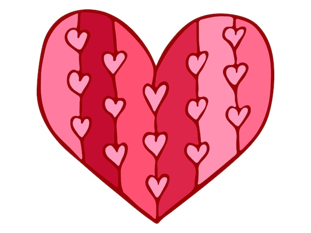 Ilustración de corazón dibujado a mano simple aislado en un fondo blanco lindo garabato de corazón de san valentín