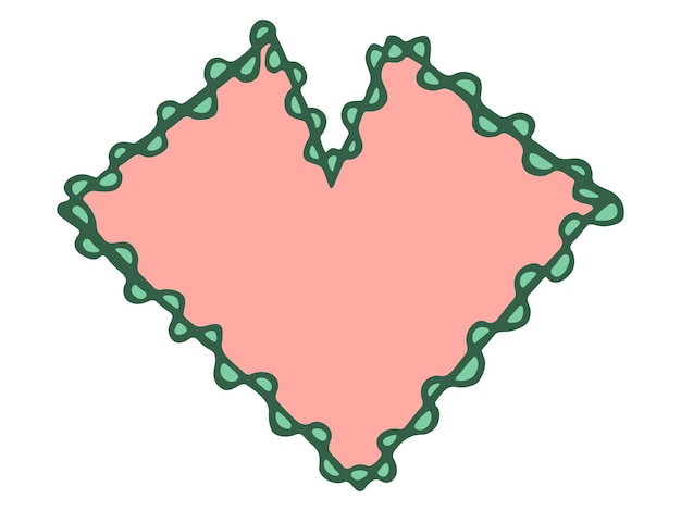 Ilustración de corazón dibujado a mano simple aislado en un fondo blanco Lindo garabato de corazón de San Valentín