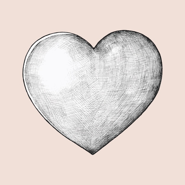 Ilustración de corazón dibujado a mano