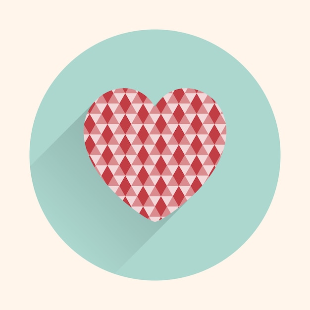Vector ilustración de corazones de icono. tarjeta del día de san valentín para la plantilla de vacaciones. estilo creativo y de lujo