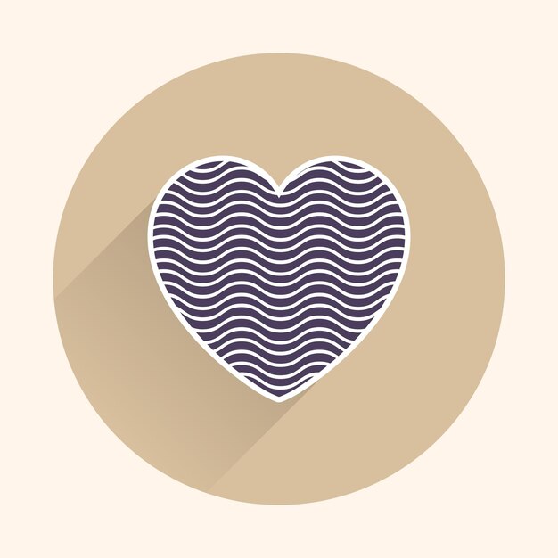 Ilustración de corazones de icono. tarjeta del día de san valentín para la plantilla de vacaciones. estilo creativo y de lujo