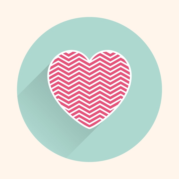 Ilustración de corazones de icono. Tarjeta del día de San Valentín para la plantilla de vacaciones. Estilo creativo y de lujo