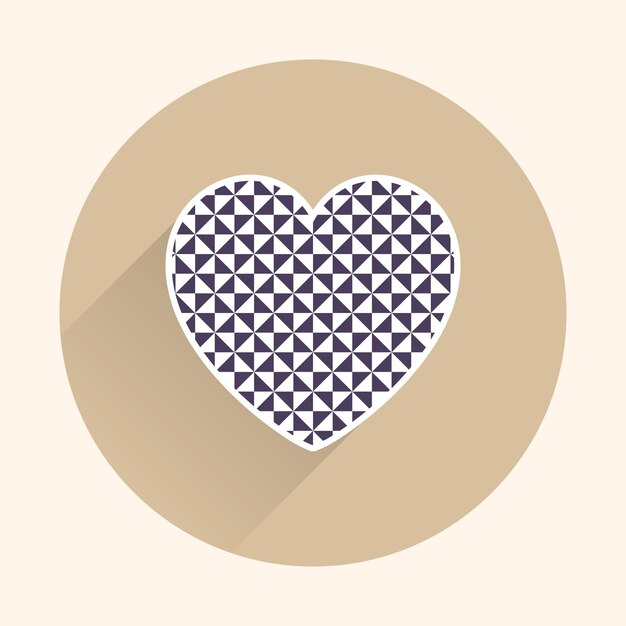 Ilustración de corazones de icono. Tarjeta del día de San Valentín para la plantilla de vacaciones. Estilo creativo y de lujo