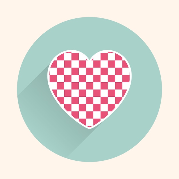 Ilustración de corazones de icono. Tarjeta del día de San Valentín para la plantilla de vacaciones. Estilo creativo y de lujo