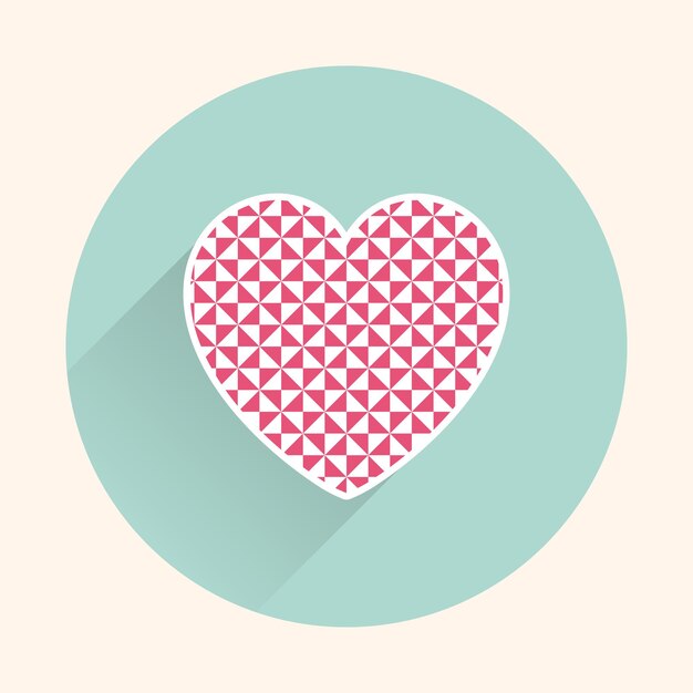 Ilustración de corazones de icono. Tarjeta del día de San Valentín para la plantilla de vacaciones. Estilo creativo y de lujo