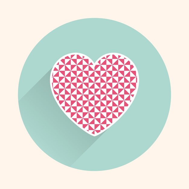 Vector ilustración de corazones de icono. tarjeta del día de san valentín para la plantilla de vacaciones. estilo creativo y de lujo