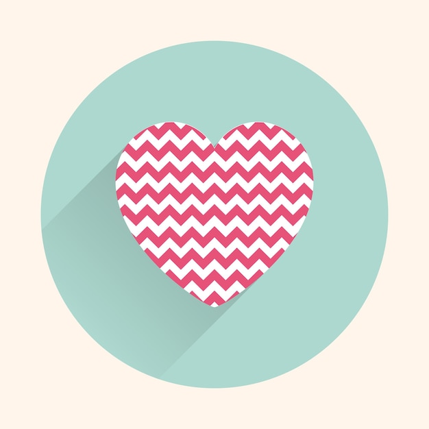 Ilustración de corazones de icono. Tarjeta del día de San Valentín para la plantilla de vacaciones. Estilo creativo y de lujo