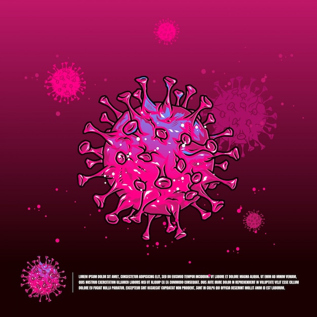 Ilustración de coronavirus covid-19