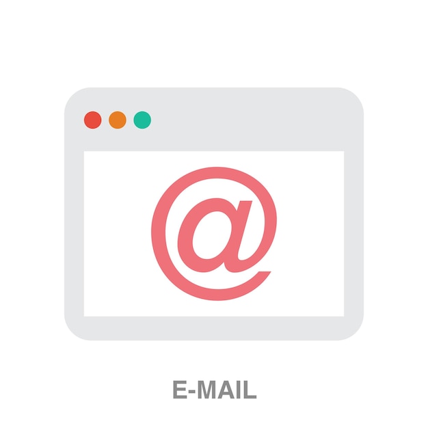 Ilustración de correo electrónico sobre fondo transparente