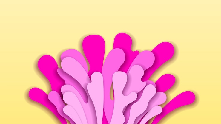 Vector ilustración de corte de papel abstracto gotas de salpicaduras de agua color fondo naranja estilo de diseño vectorial
