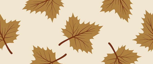 Ilustración sin costuras vectorial patrón de hoja abstracta minimalista impresión de otoño moderna en un fondo claro Ideal para el diseño textil protectores de pantalla cubre tarjetas invitaciones y cartelesx9
