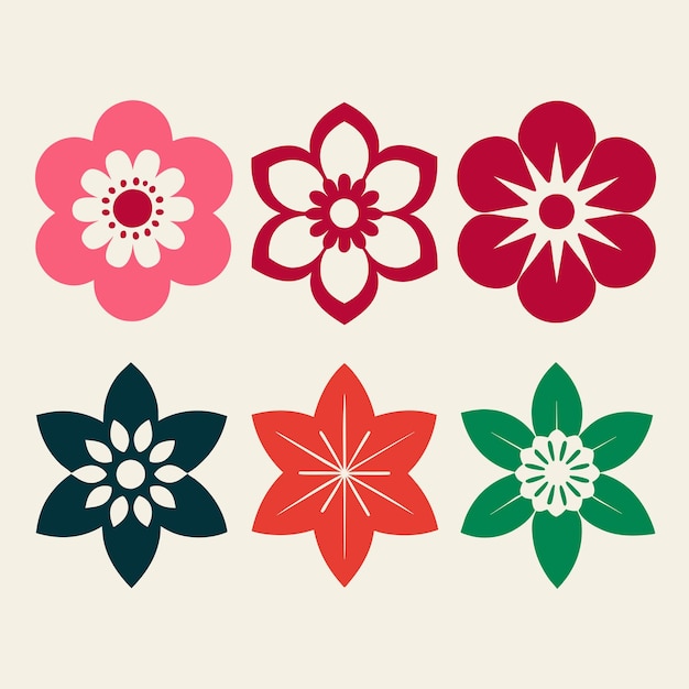 Ilustración de la creación de un vector de flores 86