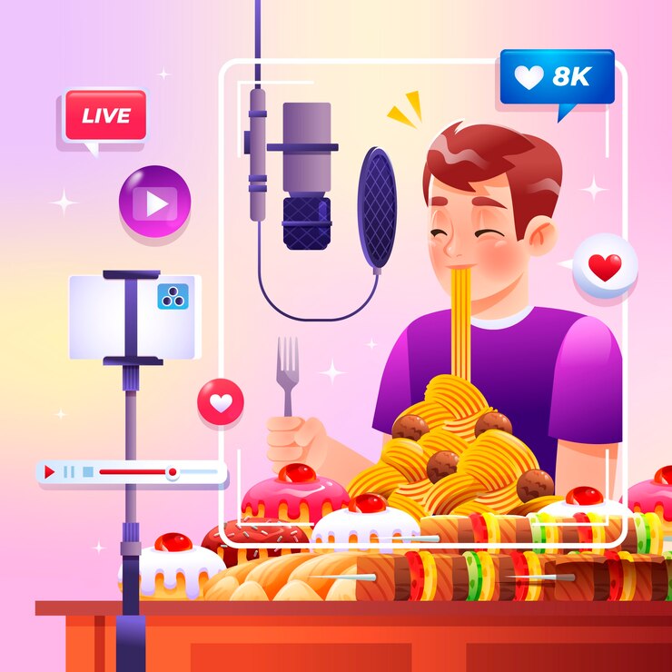 Vector ilustración del creador de contenido