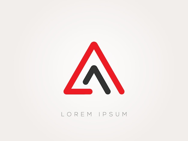 Ilustración creativa del diseño del logotipo A Letter y AA