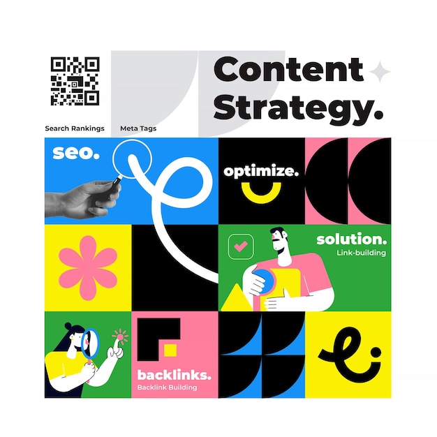 Ilustración creativa geométrica moderna de Seo