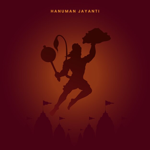 Ilustración creativa de Hanuman Jayanti celebra el nacimiento de Lord Sri Hanuman