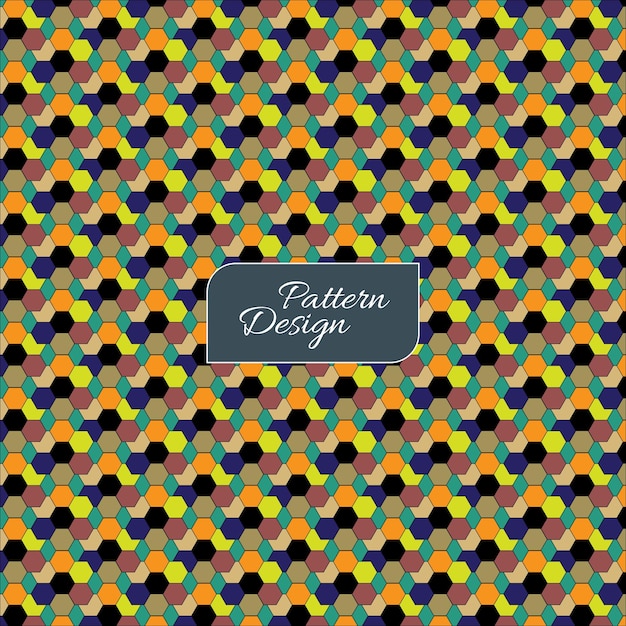 Ilustración creativa hexagonal abstracta con patrón isométrico