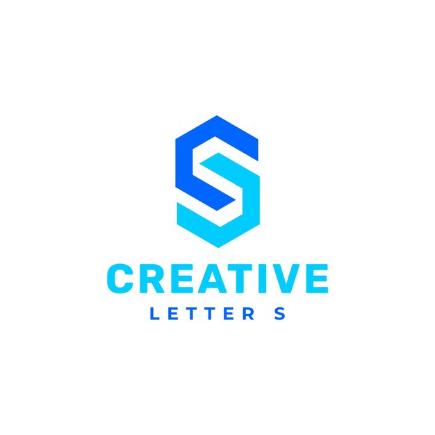 Ilustración creativa letra S vector de diseño de logotipo