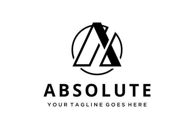 Ilustración creativa moderna Una plantilla de diseño de logotipo geométrico de signo de círculo
