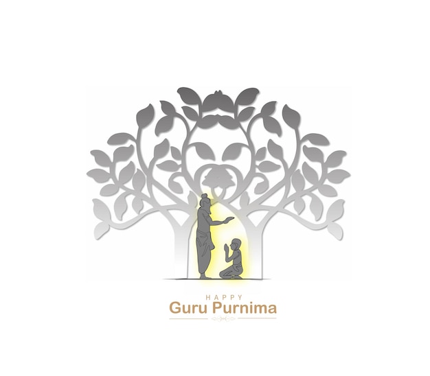 Vector ilustración creativa o afiche para el día de la celebración en honor al gurú purnima.