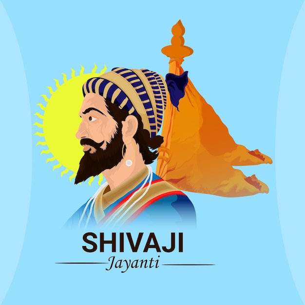 Ilustración creativa de shivaji jayanti.