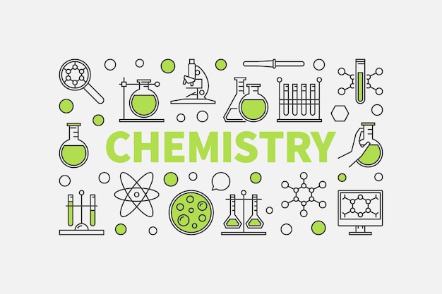 Ilustración creativa de vector de química - Banner de ciencia