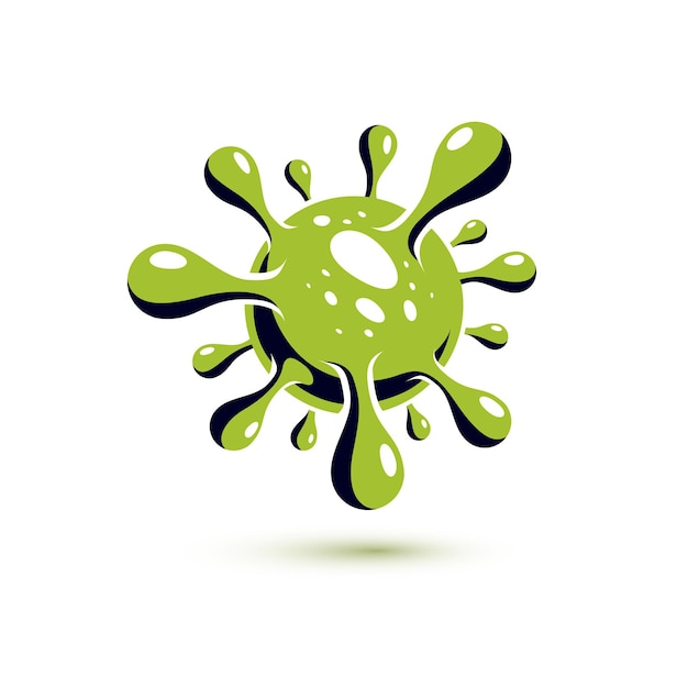 Ilustración creativa del vector de virus. concepto de vacunación epidémica