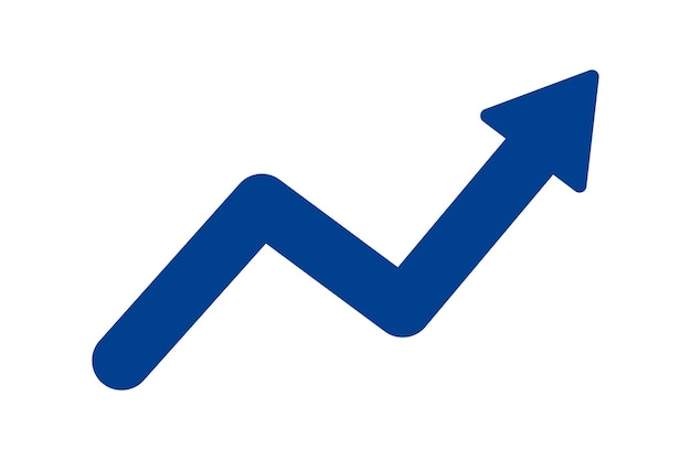 Ilustración de crecimiento empresarial flecha con tendencia ascendente que simboliza el éxito y el progreso