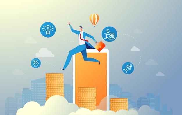 Ilustración de crecimiento empresarial