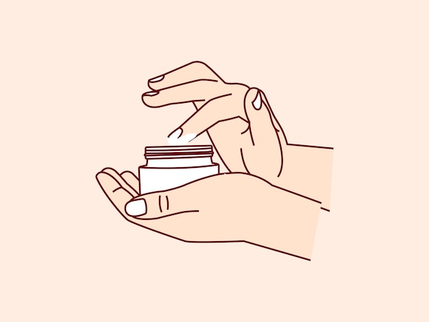 Vector ilustración de crema para el cuidado de la piel