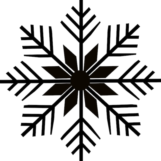 Ilustración de cristal de hielo de Snowflake Clipart