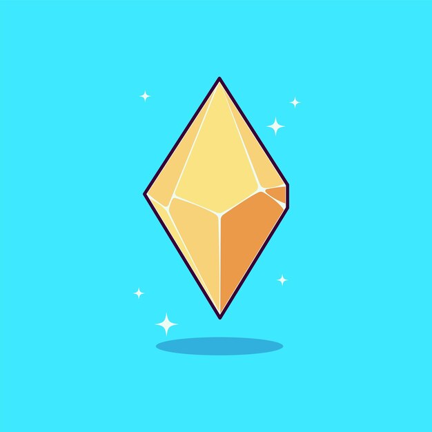 Ilustración de cristales de piedra de dibujos animados