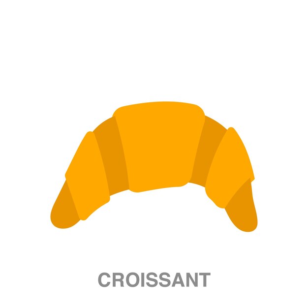 Ilustración de croissant sobre fondo transparente