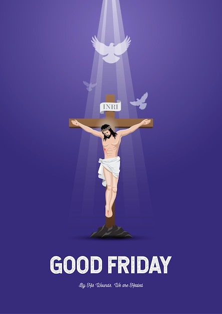 Una ilustración de la crucifixión de Jesucristo el Viernes Santo