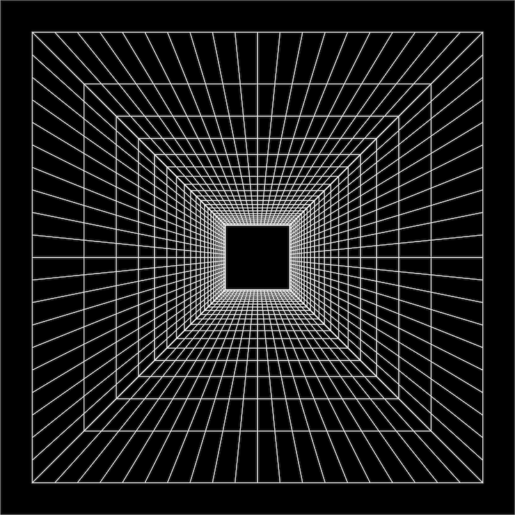 Vector ilustración de cuadrícula en blanco y negro