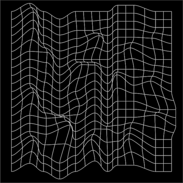Ilustración de cuadrícula en blanco y negro