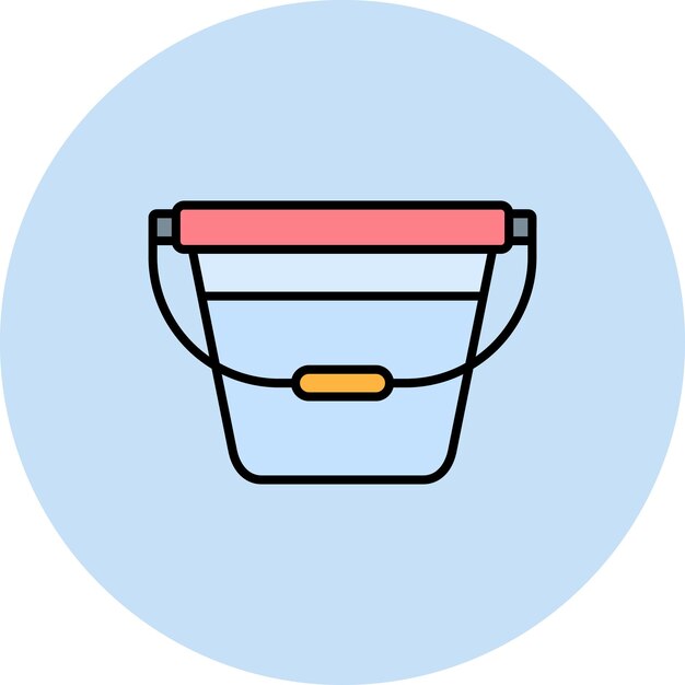 Ilustración de la cubeta plana