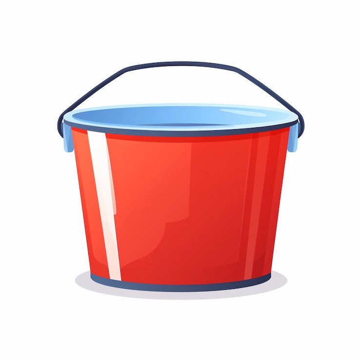 Vector ilustración cubo vector diseño objeto aislado plástico icono contenedor equipo vacío